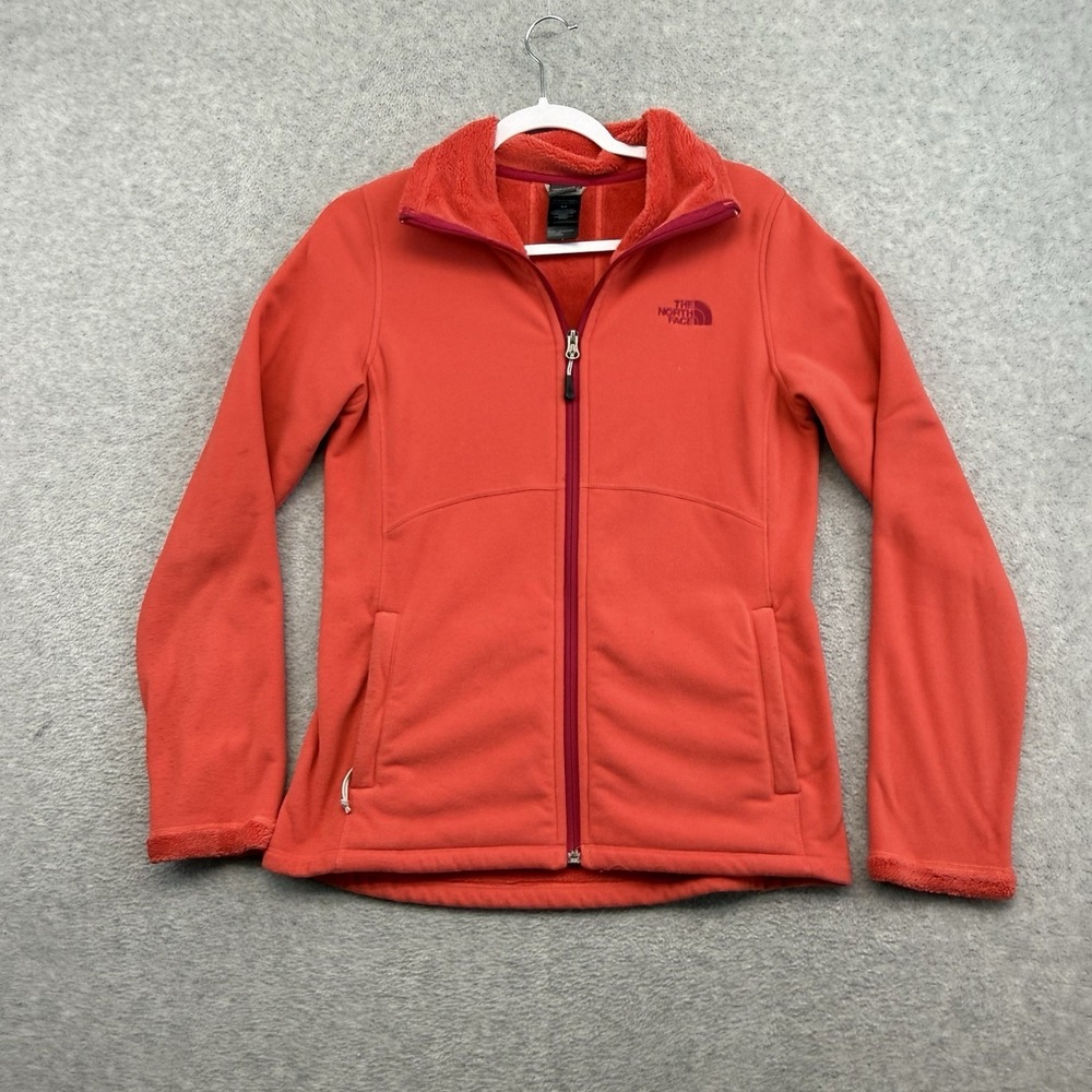 The North Face Womens Morning Glory Full Zip Fleece Jacket Pink-Orange Small